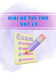 Giải đề thi thử Vật lý