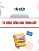 Tài liệu Từ vựng tiếng Anh Trung cấp