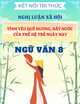 Văn mẫu 8 - Kết nối tri thức - Nghị luận về tình yêu quê hương, đất nước của thế hệ trẻ ngày nay
