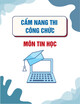Cẩm nang thi công chức môn Tin học