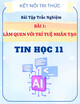 Bài Tập Trắc Nghiệm Bài 1: Làm Quen Với Trí Tuệ Nhân Tạo - Tin Học 11 - Kết Nối Tri Thức (Có đáp án)