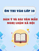 Tài liệu Dàn ý và bài văn mẫu nghị luận xã hội ôn thi vào lớp 10